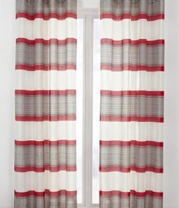 BALTAZAR-rengasverhot, 2/pakk. Punainen/harmaa/valkoinen