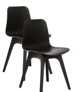 BUA-tuolit, 2/pakk. Musta