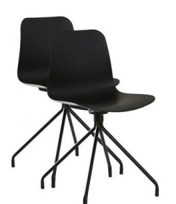 BUALINO-tuolit, 2/pakk. Musta