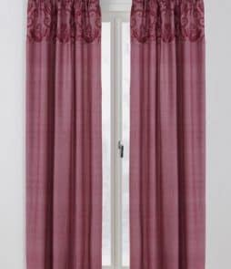 DANIELLA- poimutusnauhaverhot, 2/pakk. Viininpunainen