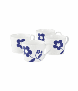 EVA-kupit, 4/pakk. Valkoinen/sininen