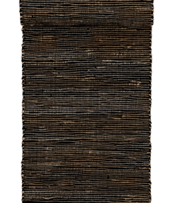 GALLARATE-nahka/juuttimatto 70x100 cm Musta