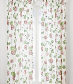 GERANIUM-solmimisnauhaverhot, 2/pakk. Valkoinen