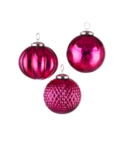 GNISTRA-joulukuusenkoristeet, 3 kpl Fuksianroosa
