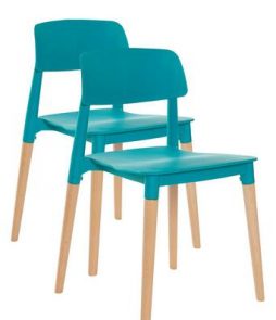 HALMSTAD-tuolit, 2/pakk. Turkoosi