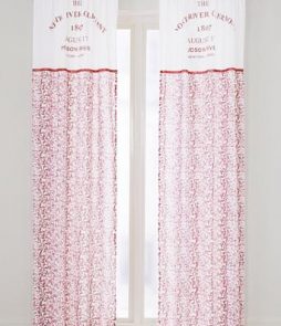 HUDSON-sivuverhot, 2/pakk. Roosa/valkoinen