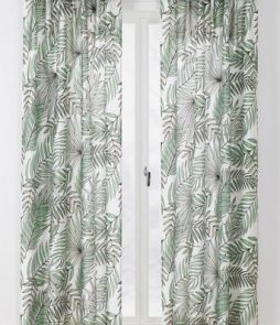 JANE-piilolenkkiverhot, 2/pakk. Valkoinen