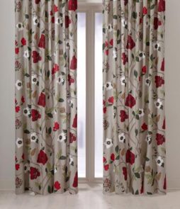 JULBLOM-piilolenkkiverhot, 2/pakk. Beige