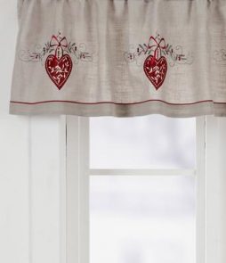 JULROSETT-kappakangas/m Harmaa/punainen