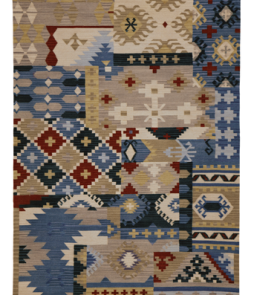 KELIM-villamatto, 80x150 cm Sininen/beige