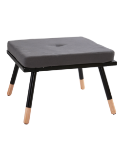 KINNA-penkki, jossa pehmuste Musta