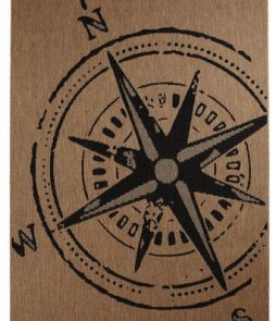 KOMPASS-bukleematto, 200x290 cm Ruskea/musta