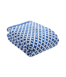 KORS-kylpypyyhe Kirkkaansininen/valk