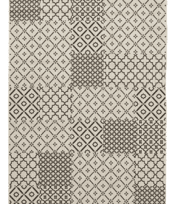 LORCIA-bukleematto 160x230 cm Luonnonvalkoinen/tummanharmaa