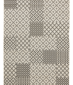 LORCIA-bukleematto 200x300 cm Luonnonvalkoinen/tummanharmaa