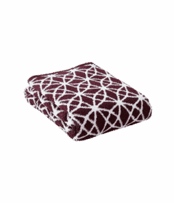 NADIA-kylpypyyhe Viininpunainen/luonnonvalkoinen