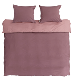 PERCALE-pussilakanasetti, 3 osaa Roosa/tumma roosa