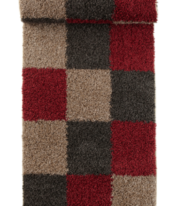 ROOM-ryijymatto, 67x130 cm Viininpun/harmaanruskea