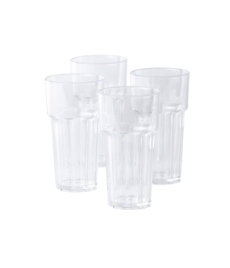 SAFT-muovilasit, 4/pakk. Kirkas