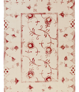 SORRENTO-puuvillamatto 140x200 cm Kermanvalkoinen/punainen