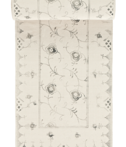 SORRENTO-puuvillamatto 70x250 cm Kermanvalkoinen/harmaa