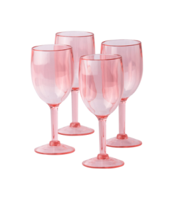 SYRAH-viinilasit muovia, 4/pakk. Roosa