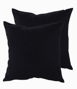 COLOUR-tyynynpäälliset, 2/pakk. 40x40 cm Musta