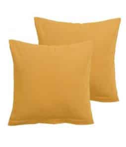 COLOUR-tyynynpäälliset, 2/pakk. 40x40 cm Okrankeltainen