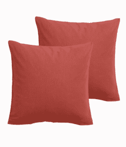 COLOUR-tyynynpäälliset, 2/pakk. 40x40 cm Koralliroosa