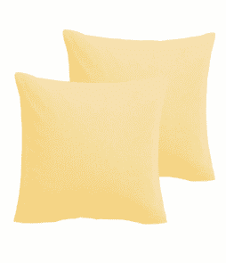 COLOUR-tyynynpäälliset, 2/pakk. 40x40 cm Utukeltainen