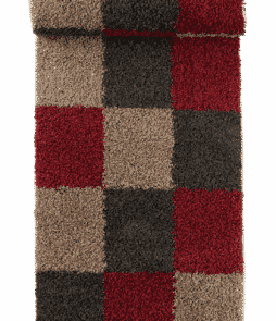 ROOM-ryijymatto, 67x200 cm Viininpun/harmaanruskea