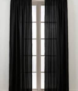 KRISTIN-sivuverhot, 2/pakk. Musta