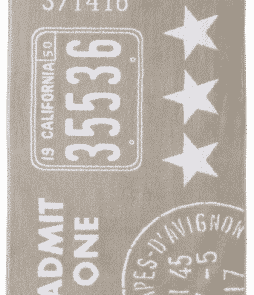 OLD FLAGS -kylpyhuonematto, 70x120 cm Beige