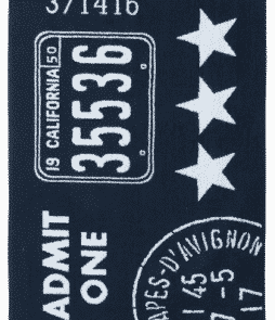 OLD FLAGS -kylpyhuonematto, 70x120 cm Sininen