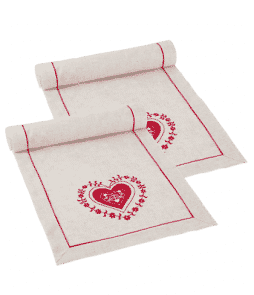 JULHJÄRTA-kaitaliinat, 2/pakk. Pellavabeige