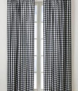 KLARA-sivuverhot, 2/pakk. Musta