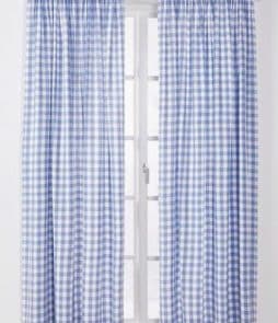 KLARA-sivuverhot, 2/pakk. Taivaansininen