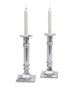 LUMINA-kynttilänjalat, 2 kpl Hopeanvärinen
