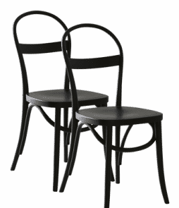 RIPPATS-tuolit, 2/pakk. Musta