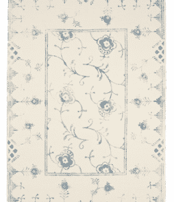 SORRENTO-puuvillamatto 140x200 cm Kermanvalkoinen/sininen