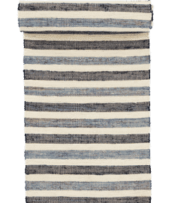 TIRIA-puuvillamatto 70x150 cm Sininen