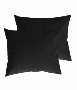 ZACK-tyynyliinat, 2/pakk. ekologista puuvillaa Musta