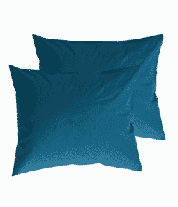 ZACK-tyynyliinat, 2/pakk. ekologista puuvillaa Tumma petrolinsininen