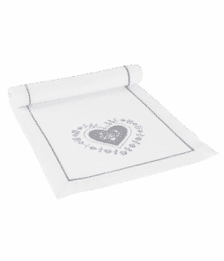 JULHJÄRTA-kaitaliina Valkoinen