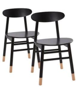 KINNA-tuolit, 2/pakk. Musta