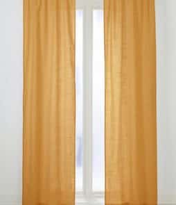 HILDA-sivuverhot, 2/pakk. Okrankeltainen