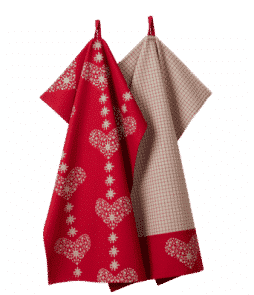 SINNA-keittiöpyyhkeet, 2/pakk. Punainen