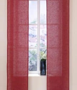 LIV-paneeliverhot tiivistä pellavaa, 2/pakk. Punainen