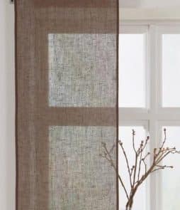 LIV-paneeliverhot tiivistä pellavaa, 2/pakk. Myyränruskea