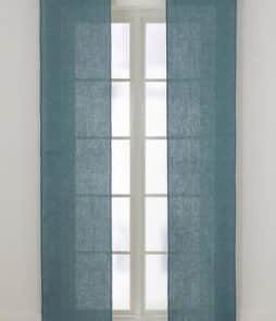 LIV-paneeliverhot tiivistä pellavaa, 2/pakk. Petrolinvihreä